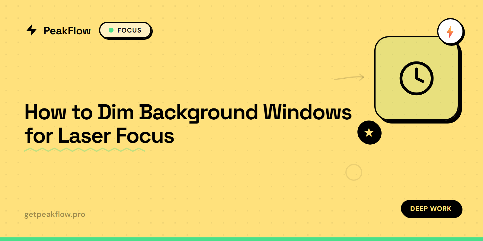 Dimming inactive windows for focus on Windows