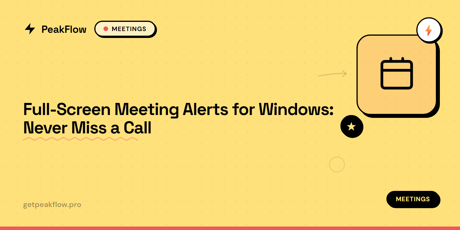 Full-screen meeting alert notifications on Windows
