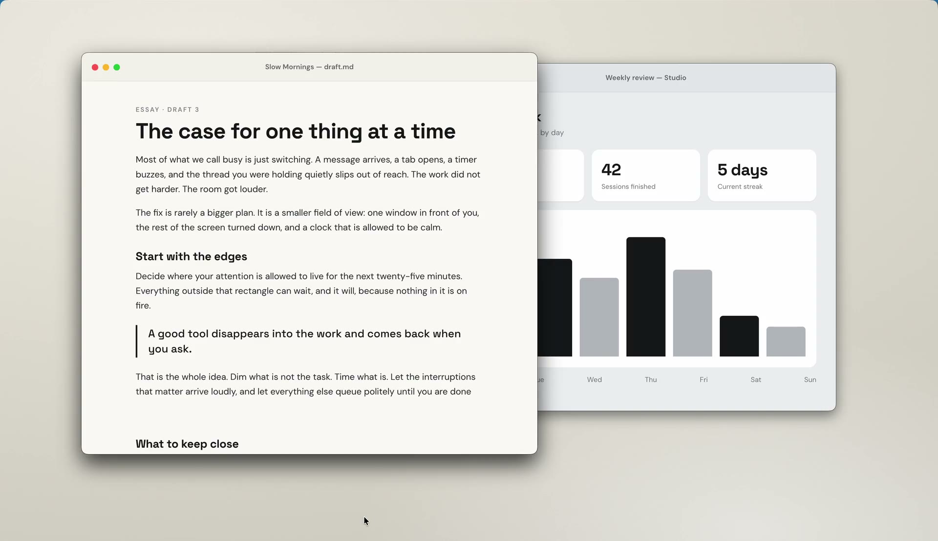 A document window snapping to the left half, the right half, then each corner of the screen from the keyboard.