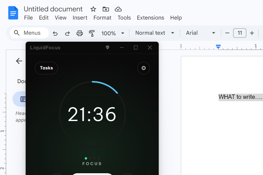 LiquidFocus — Pomodoro timer