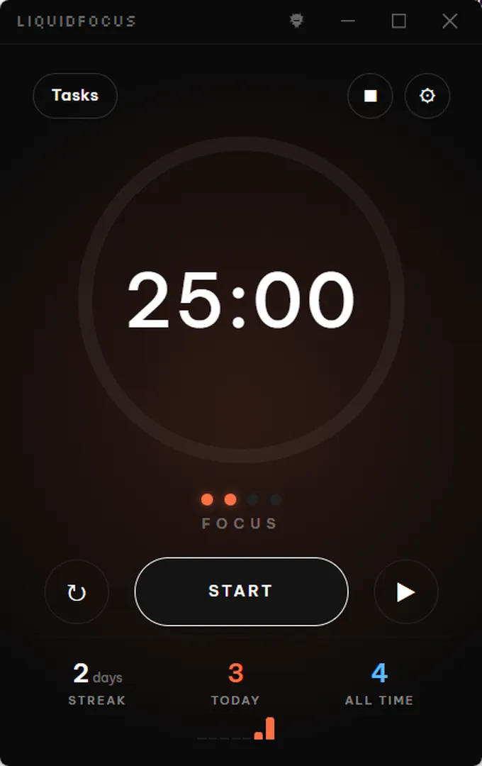 Liquid Focus Pomodoro-Timer